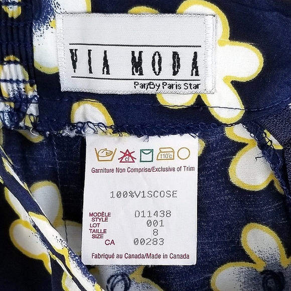 Vintage 90's Floral Midi Slip Skirt Size 8 - Picture 4 of 5